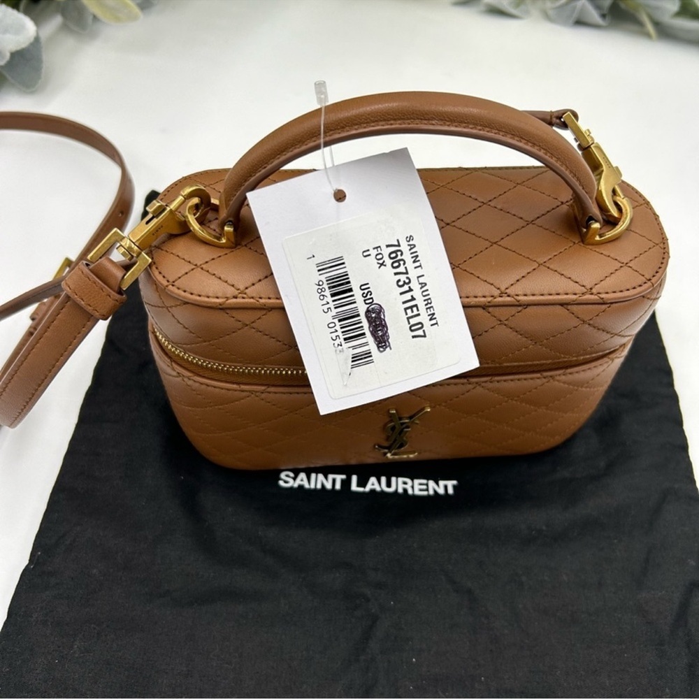 SOLD!!!!!!Women Saint Laurent YSL Gabby, lambskin vanity bag with shoulder strap - Picture 10 of 13